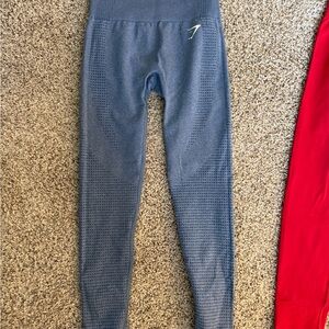 Seamless Navy Gymshark Leggings with Breathable Fabric